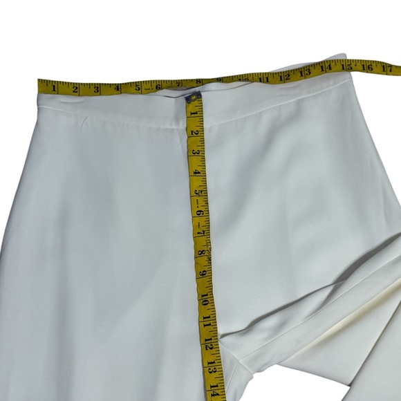 Brandon Maxwell White High Waist Slim Cigarette Fit Suit Trousers Size 12 - Picture 4 of 8